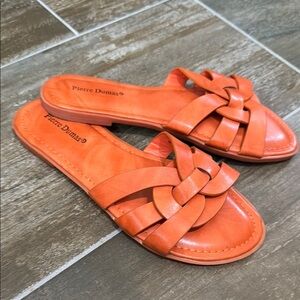 Pierre Dumas Women's Orange Woven Sandals